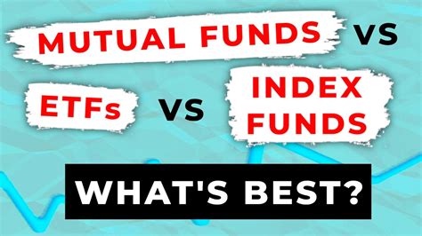 Index Funds Vs Mutual Funds Vs Etf Which One Is Best Youtube