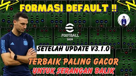 FORMASI DEFAULT TERBAIK PALING GACOR UNTUK SERANGAN BALIK EFOOTBALL