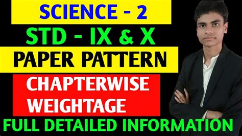 Science 2 Paper Pattern And Chapterwise Weightage Class 9th And