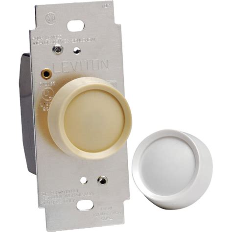 Leviton Whitelight Almond Universal Turn On Off Rotary Dimmer Switch Do It Best