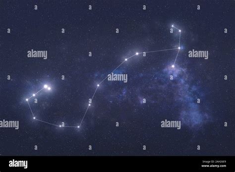 Scorpio Constellation stars in outer space. Zodiac Sign Scorpio ...