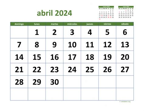 Calendario Lunar Abril Moll Teresa