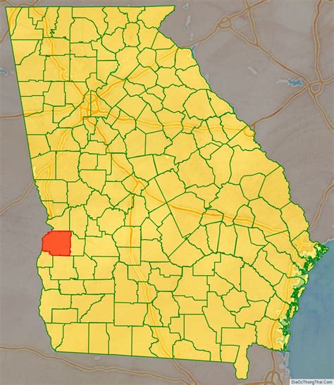 Map of Stewart County, Georgia - Thong Thai Real