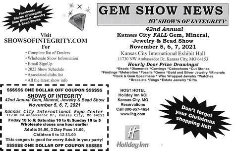 42nd Annual Kansas City Fall Gem Mineral Jewelry Bead Show