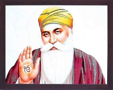 Buy Sikh Lord Guru Nanak Dev Ji Giving Blessing With Ekumkar Symbol In