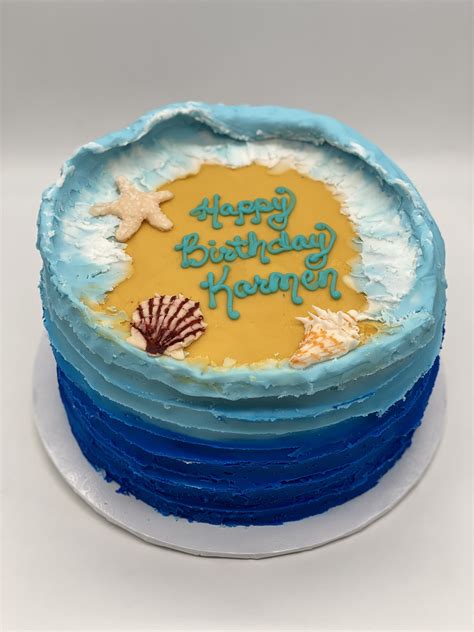 Ocean Wave Birthday Cake Design Ocean Cakes Shark Birthday Cakes Sheet Cake Designs