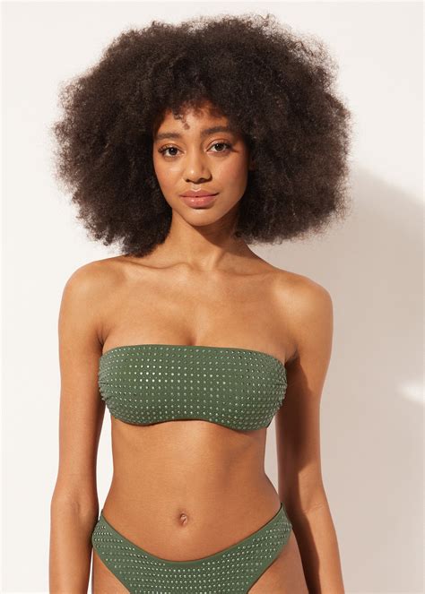 Lagano Podstavljeni Bandeau Bikini Top Luxury Stones Bikini Top Bez Naramenica Calzedonia