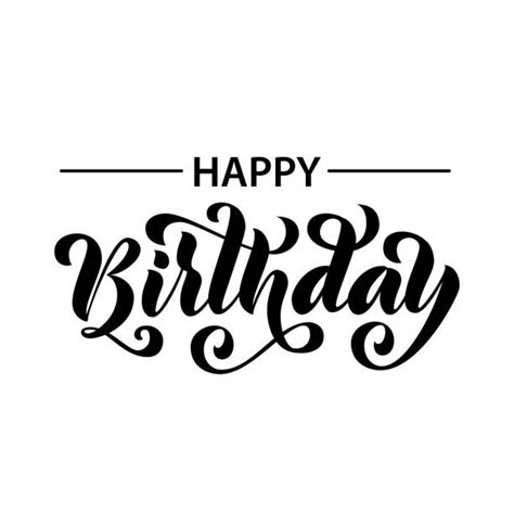 Drawing Of The Happy Birthday Logos Illustrations Royalty Free Vector