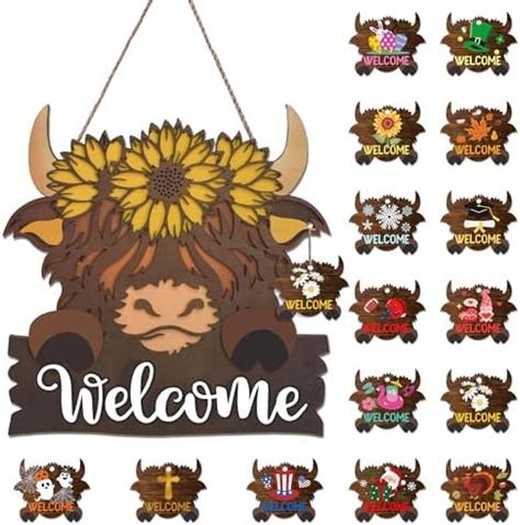 Amazon Interchangeable Welcome Sign For Front Door With