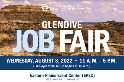 Glendive Job Fair — Glendive Chamber Of Commerce And Agriculture