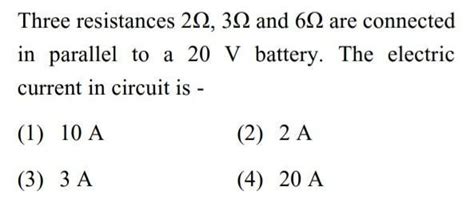 Three Resistances And Are Connectedin Parallel To A V