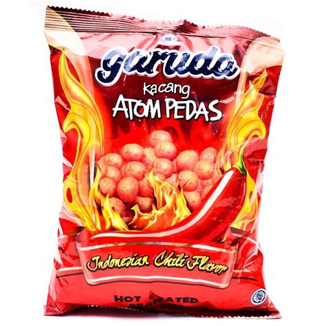 Garuda Kacang Atom Pedas Gram Hot Coated Peanuts Indonesiah Chili