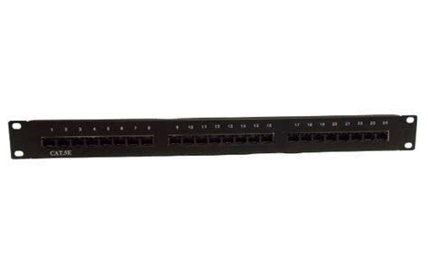 Cat5e 24 Port Unshielded 1U Copper Patch Panel Fibertronics Inc