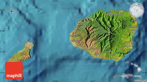 Satellite Map Of Kauai County