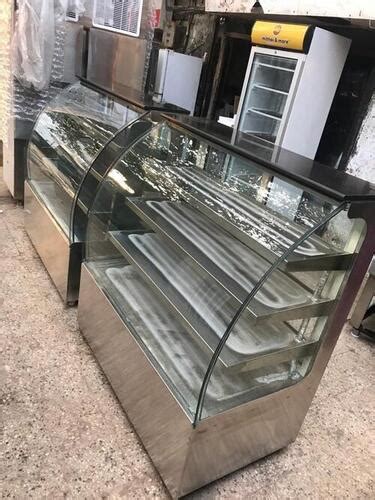 Stainless Steel And Glass Bakery Display Counter For Cake And Pastry