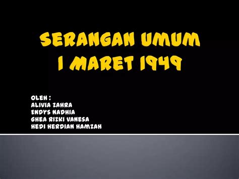 Serangan Umum Maret Ppt