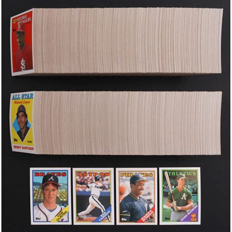 1988 Topps Baseball Complete Set Of 792 Cards With Tom Glavine 779