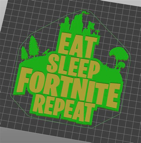 Fortnite Eat Sleep Fortnite Repeat By Ts3d Download Free Stl Model