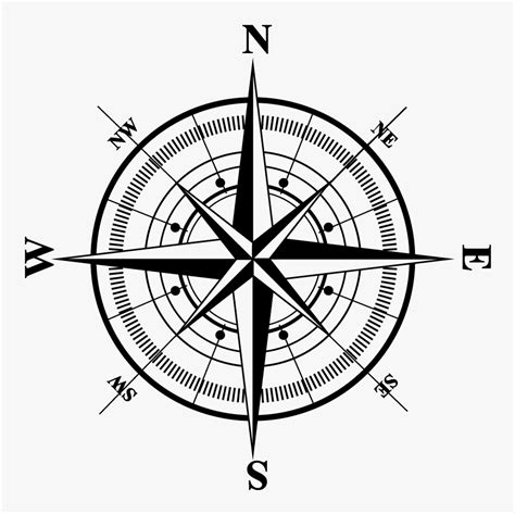 Compass Rose Clip Art Transparent Compass Rose Hd Png Download