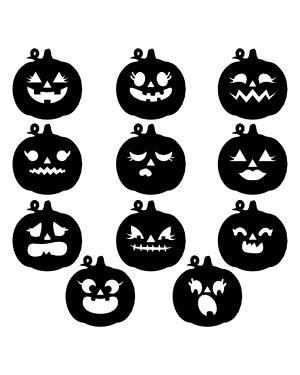 Jack O Lantern Face Silhouette Clip Art