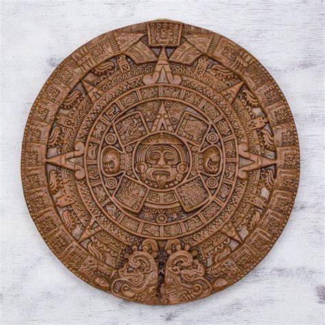 Bloomsbury Market Aztec Calendar Ceramic Plaque Wall Decor Aztec Wall