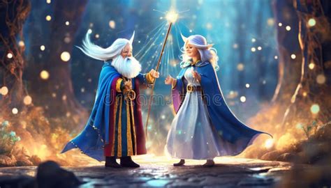 animated witch  wands stock illustration illustration  clothing