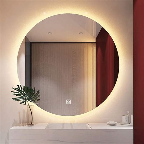 Miroir Rond rétroéclairé Miroir de lumière LED Miroir de Salle de Bain