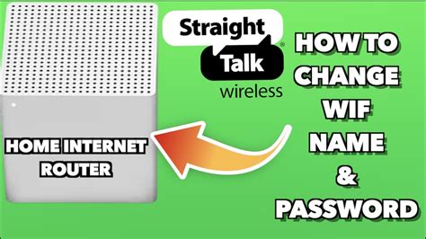 Straight Talk Home Internet How To Change WIFI Name And Password YouTube