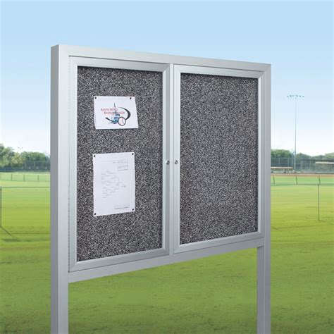 Mooreco Balt 94had Op Rt All Weather Herald Outdoor Standing Bulletin Board Cabinet 48 H X 48 W