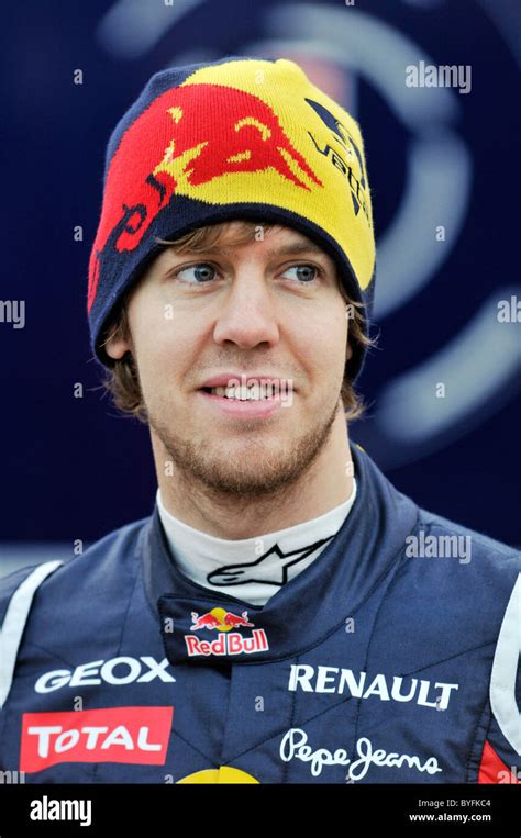 Portrait Of German Formula One Driver Sebastian Vettel Red Bull Racing