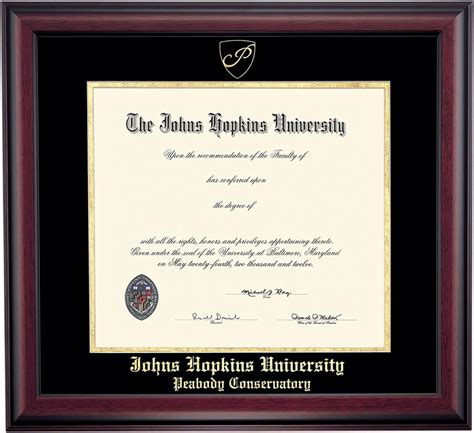 Amazon Ocm Diplomadisplay Traditional Frame For Johns Hopkins