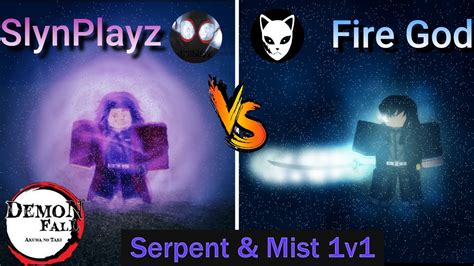 Demonfall Serpent Breathing Vs Mist Breathing Ft Slynplayz Youtube