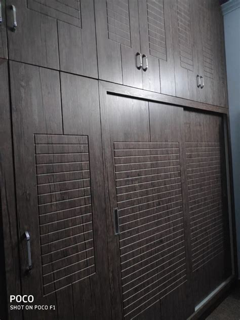 Brown Wooden Modular Designer Wardrobe Features Termite Free