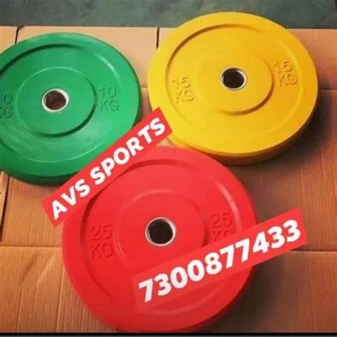 Multicolor Rubber Encased Iron Weight Lifting Bumper Plates Weight 50 Kg At Rs 110 Kg In Meerut