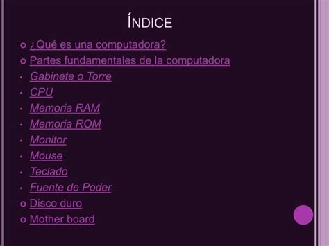 Partes De La Computadora PPT