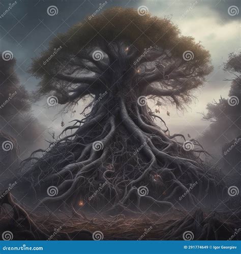 Monster Tree Horror Spooky Terror Fantasy Intricate Elegant