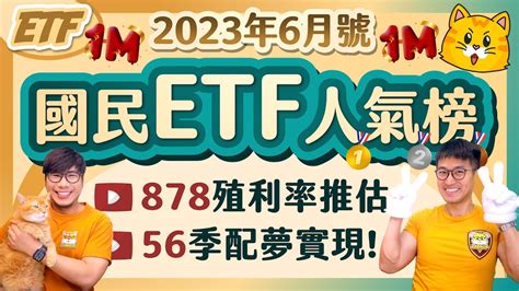 0056改季配後的新挑戰 00878金融沒下修那今年殖利率估多少？00919首配11成交爆量 柴鼠國民etf人氣榜 2023年6月號