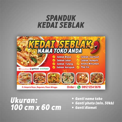 Jual Banner Spanduk Umkm Seblak Bisa Custom Shopee Indonesia