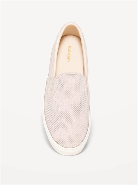 Perforated Faux Suede Slip On Sneakers Old Navy