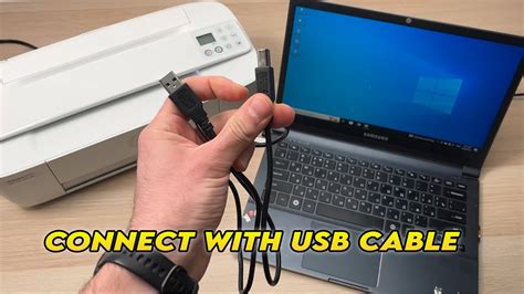 Connect Hp Deskjet Series To Pc Computer With Usb Cable Youtube