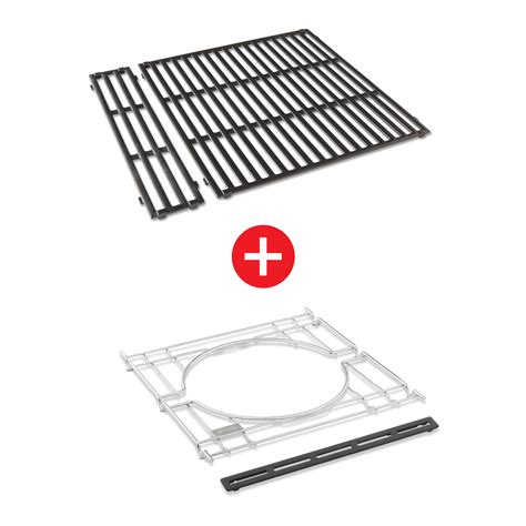 Weber Crafted Porcelain Enameled Cast Iron Cooking Grates And Frame Kit Spirit 200 Series