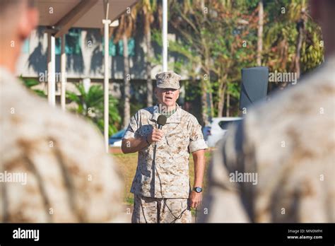 Commandant Of The Marine Corps Gen Robert B Neller Speaks To Marines