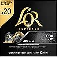 L OR Espresso Coffee Onyx Intensity 12 200 Aluminium Capsules