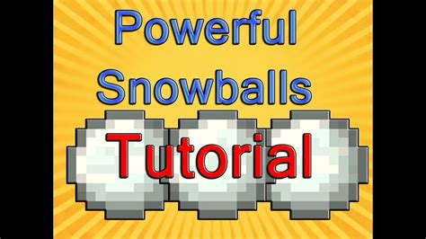 Minecraft Powerful Snowballs Tutorial Youtube