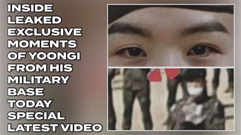 Inside Leaked Exclusive Moments of Yoongi From His Military Base(New)# ...