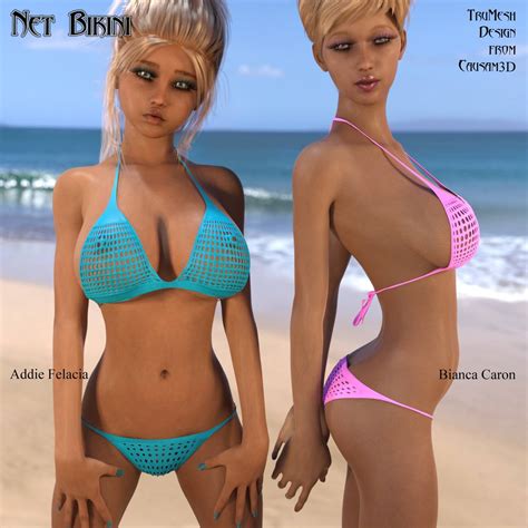 Bitty Butt Reactive DForce Bikini For Genesis Female Daz Content By