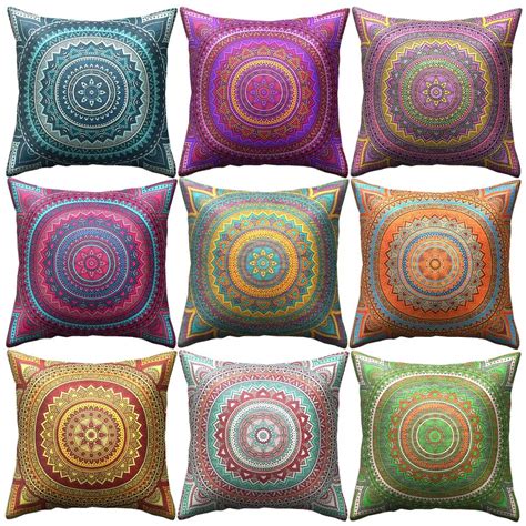 Mandala Cushion Cover Bohemian Throw Pillows Geometric Pillow Case