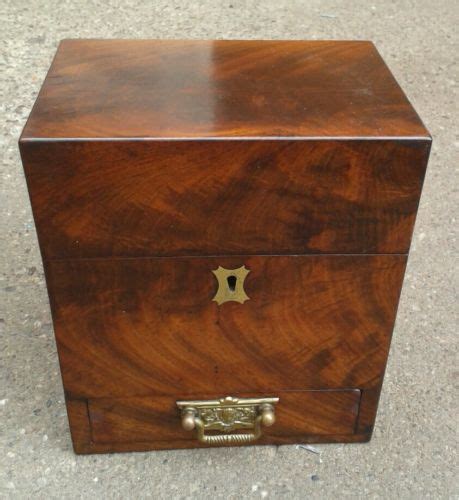 Good Early Antique 19th Century Mahogany Medicine Chest Apothecary