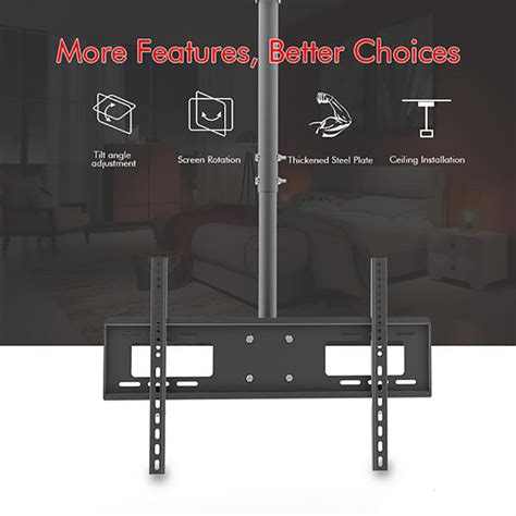 LEADZM Universal Ceiling TV Mount, Swivel & Tilt, 32-70 Inch LED, LCD, Plasma, HDTV, VESA ...