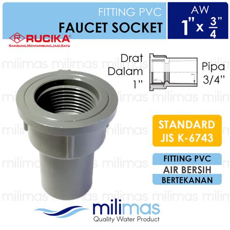 Jual Rucika Faucet Socket Aw X Sok Drat Dalam Sdd Pvc